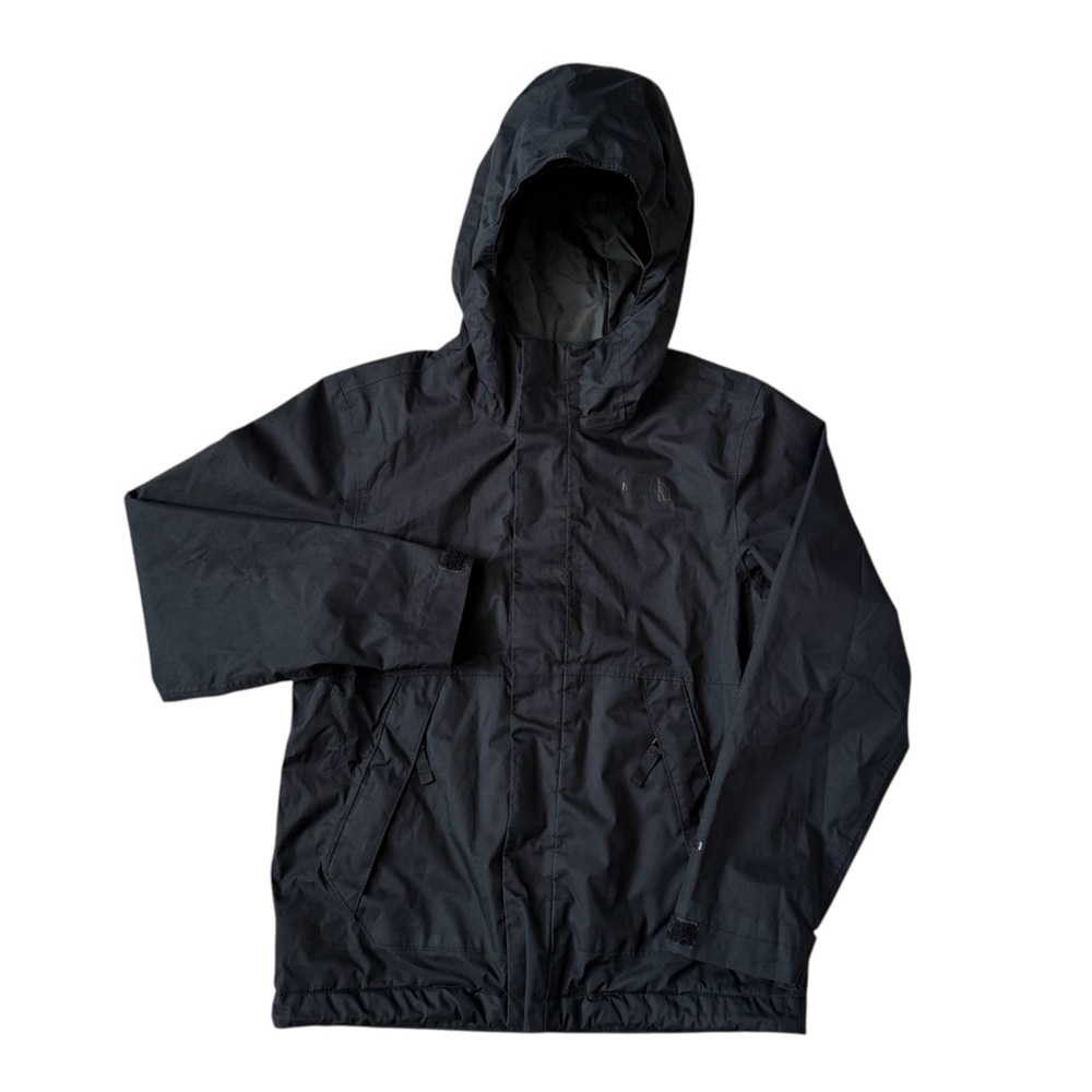 The North Face Windbreaker Boys Black Hooded Jacket Size Small